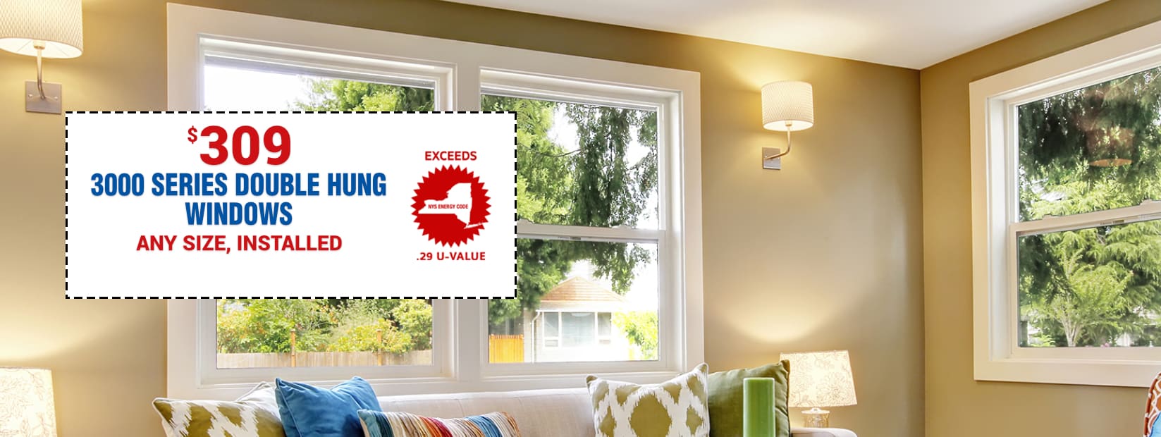 White Vinyl Double Hung Windows
