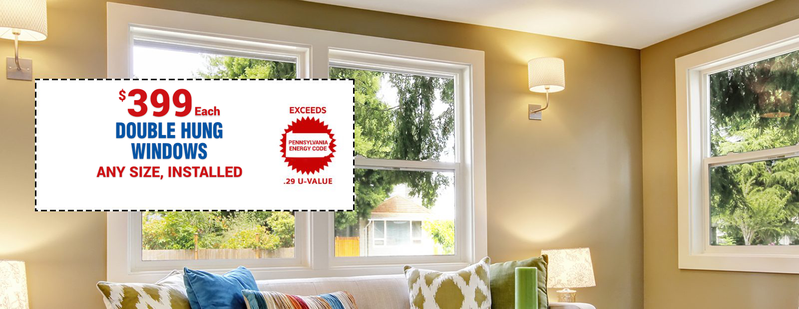 White Vinyl Double Hung Windows